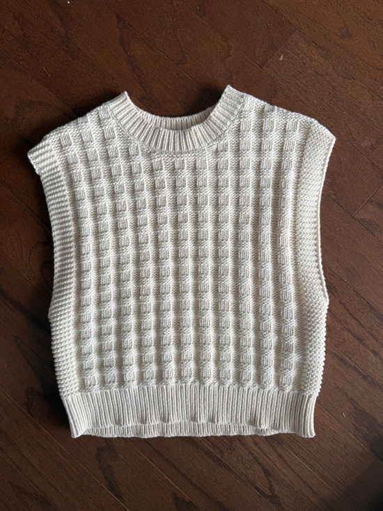 Madewell Sweaters - Checkered-Stitch Wedge Sweater Vest Madewell